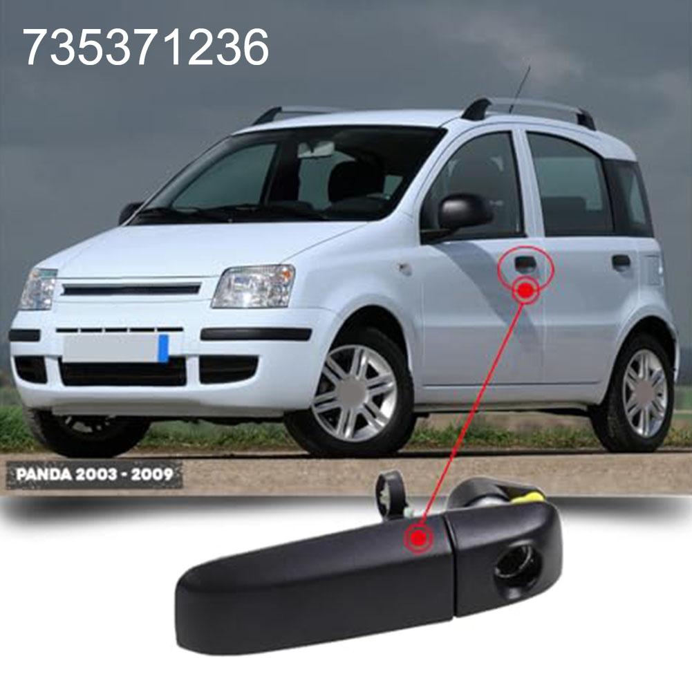 Black Car Front Left Side Door Handle Outer For Fiat- Panda 169 2003-2011 735371236 Exterior Parts Car Accessories