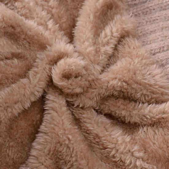 Women Winter Cycling Balaclava Hat with Integrated Scarf Thick Warm Stretchable Windproof