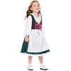 Children Girls Kids Princess German Beer Oktoberfest Dress Blouse Apron Set Maid Halloween Cosplay Costumes Role Play Outfit