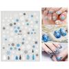 Yousheng Nail Art Sticker Holographic Non-Fading Paste Easily Self-Adhesive DIY Mini Merry Christmas White Snow Nail Art Decal for Girl