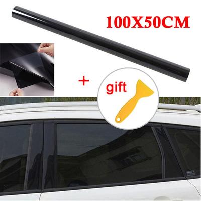 Высококачественная черная автомобильная створка TINT5% VLT наклейка наклейка пленка + скребок 100x50см