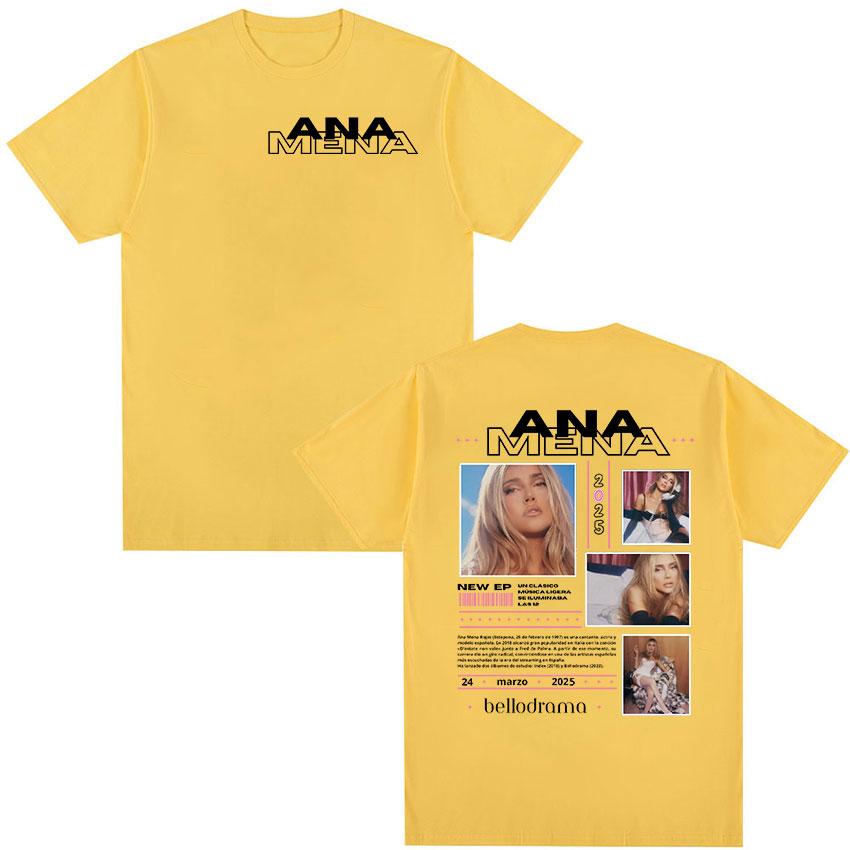 Singer ANA UnisexA Tour 2025 new album T Shirt Unisex Womens 100 Cotton Oversized Tshirts Retro Aesthetic Fashion Tshirt Streetwear
