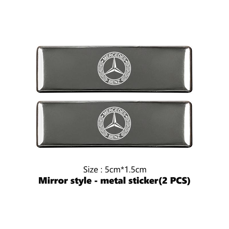 CGRE6 For Benz Aluminum Alloy Car Logo Stickers Auto Body Door Decorative Decals Accessories AMG W213 W124 W108 W126 Exclusive W204
