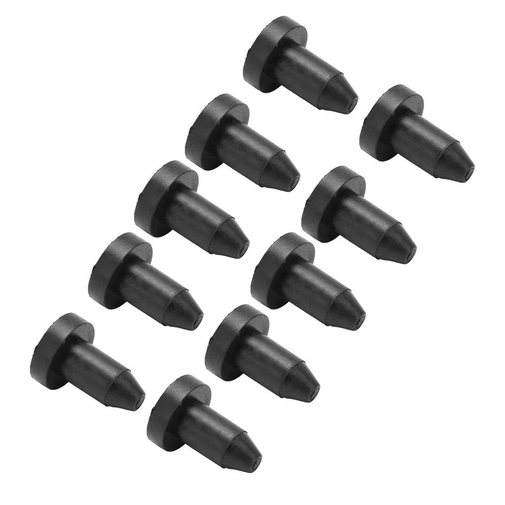 10pcs Kayak Drain Plug Kit Silicone Black 1.25in Length Universal Drain Holes Bung for Fishing Boats
