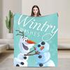Frozen Olaf Cartoon  Blanket  Super Soft Novelty Plush Throw Blanket For Bedroom Airplane Travel Flannel Bedspread Bed Cover