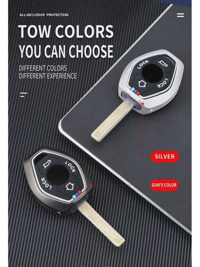 BMW Classic Straight Car Key Cover: Compatible with X35, Z34, 357 Series, E38, E39, E46, E83 Models.