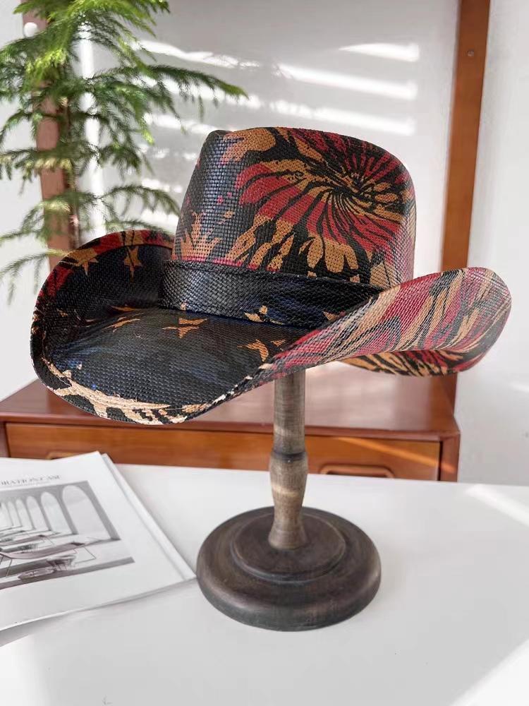 Розовая ковбойская шляпа в стиле вестерн, летняя солнцезащитная шляпа, соломенная шляпа для мужчин и женщин, ковбойская шляпа, сомбреро, хомбре