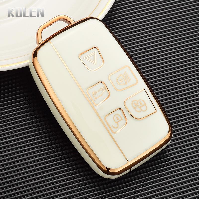 Plating TPU Car Key Case Shell Cover Fob for Land Rover Range Rover Evoque Sport Freelander Discovery Velar for Jaguar XE XF XJ