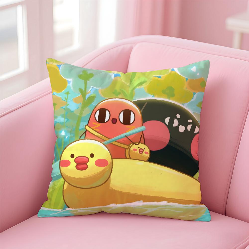 EEggy Party Cushion Cover Pillow Case Soft Friendly Fabric Concealed Zipper