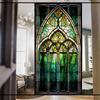 Ретро Арт-стекло Пленка Европейский стиль Витраж Церковное искусство Приватность Окна Наклейки Непрозрачный Отель Клуб Веранда Окно Декор Пленка
