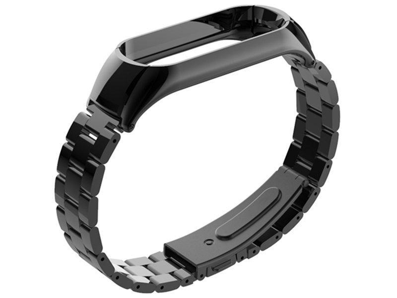 Bransoleta Alogy Stainless Steel Do Xiaomi Mi Band 5 Czarna + 5X Folia Alogy