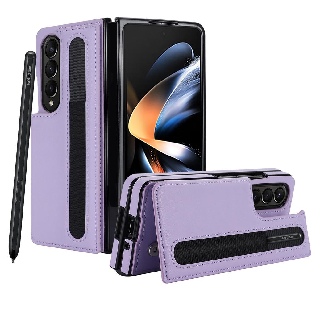 Foldable Screen PU Leather Shockproof Protective Case for Samsung Galaxy Z Fold 7 /6 /5 Mobile Phone Case with Pen Slot