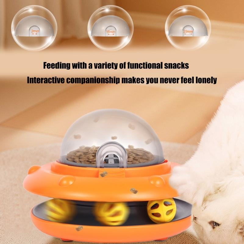 Автоматический диспенсер лакомств для кошек, интерактивная игрушка-медленная кормушка с технологией датчиков движения для активных кошек