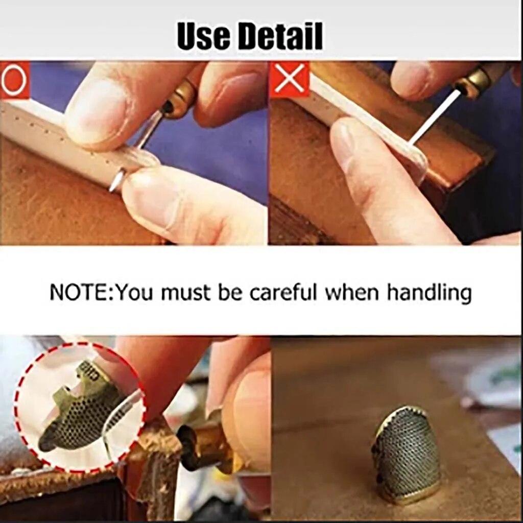 Retro Finger Protector Antique Ring Handworking Needle Thimble Needles Craft Household DIY Sewing Tools Accessories