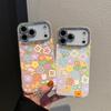 2-в-1 Маленький чехол-пенал с рисунком цветка для iPhone 17 Pro Max/16 Pro/11