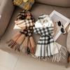Korean Style Premium Women's Wool Scarf - Autumn/Winter British Plaid Shawl