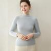 Autumn 2026 Pure Cashmere Ladies' Solid Half-High Neck Pullover Sweater: Versatile Base Layer