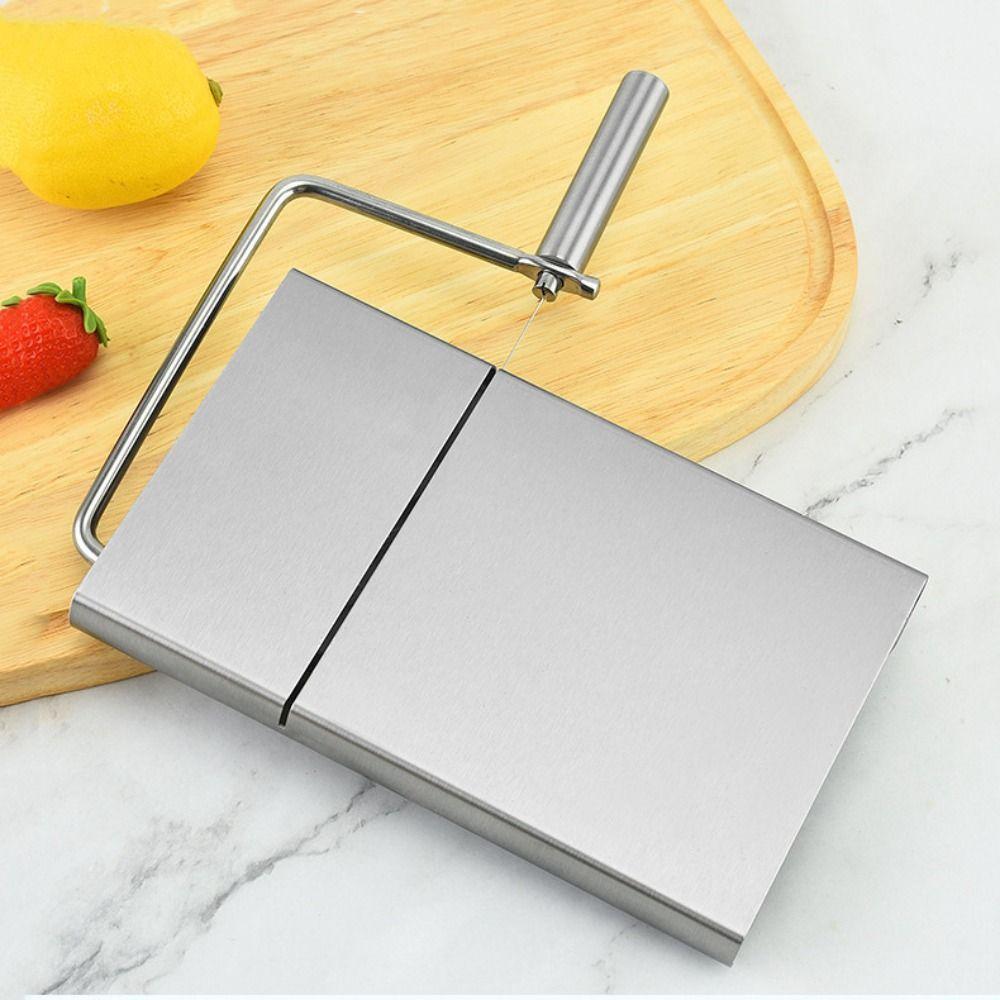 Multifunction Non-slip Stainless Steel Cheese Slicer Non-stick Rust-resistant Food Slicer Stable Handmade Soap Cutter Catering