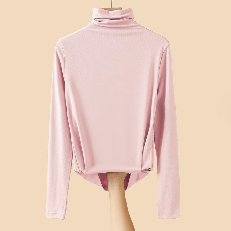 Women's 240g Modal High Collar Slim Fit Long Sleeve T-Shirt - 2025 Spring/Autumn Collection
