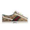 Gucci Женский теннис 1977 'Бежевый Эбони' (женские размеры) Бежевые / Эбеновые / Белые / Зеленые / Красные холщовые туфли 606110 HVK20 9766