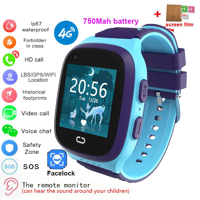 4G Детские Смарт-часы с Wi-Fi SOS GPS-трекер Видеозвонок HD Сенсорный экран IP67 Водонепроницаемые детские умные часы для девочек и мальчиков