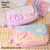 Large Capacity Macaron Color Pencil Bag Multi-layered Pen Pencil Case Student