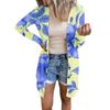 Women's Casual Fashion Comfortable Loose Long Sleeve Floral Print Cardigan Jacket