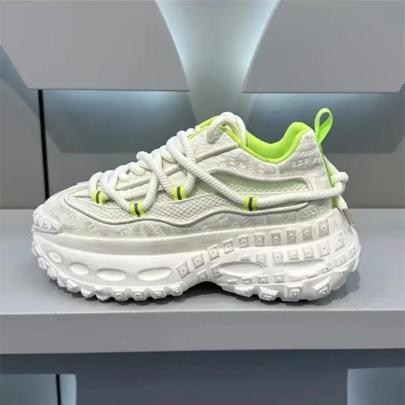 Men's Shoes Fashionable Thick-soled Heightening Sports Dad Shoes Men's Korean Version of High-end Versatile Breathable Casual Mesh Shoes