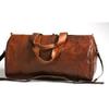 Коричневая винтажная кожаная сумка duffel Travel Bag Garment Night Bag для мужчин