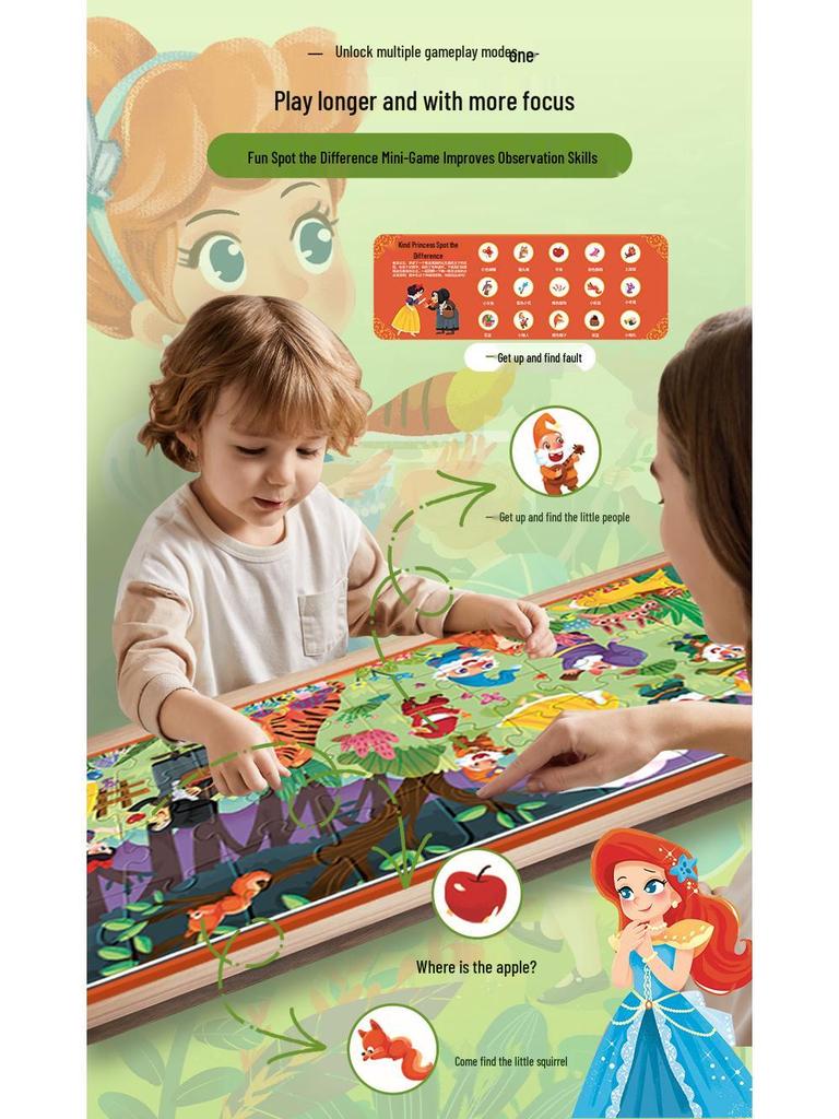 Princess Magnetic Puzzle for Girls Ages 3 and Up - Educational Toy Gift