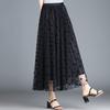 Юбка-бюст женская летняя юбка А-образного силуэта, юбка в горошек высокого качества, юбка-зонтик с большим качелями, черная длинная юбка, вертикальная юбка, пальто большого размера