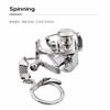 Hanging Oranment Fish Wheel Keychain Golden Silver Spinning Reel Pendant  Small Gift