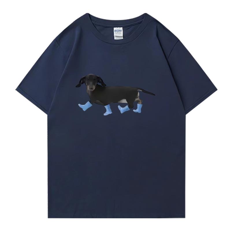 Funny Dachshund Printed Graphic 100 Cotton Short Sleeve Tshirts Unisex Unisex Crew Neck Oversized Tee Shirt Summer Unisex Clothing