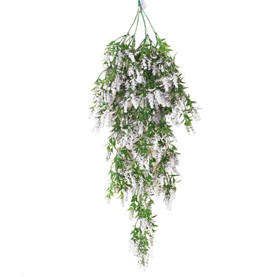 1Pc Artificial Lavender Fake Flower Wall Hanging Vine Rattan Wedding Party Decor