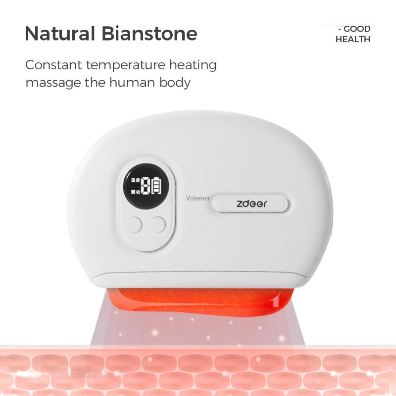 Youpin Zdeer Smart Facial Massager Electric Stone Gua Sha Board Vibrating Heating Therapy Scraping Plates Face Lifting Slimming