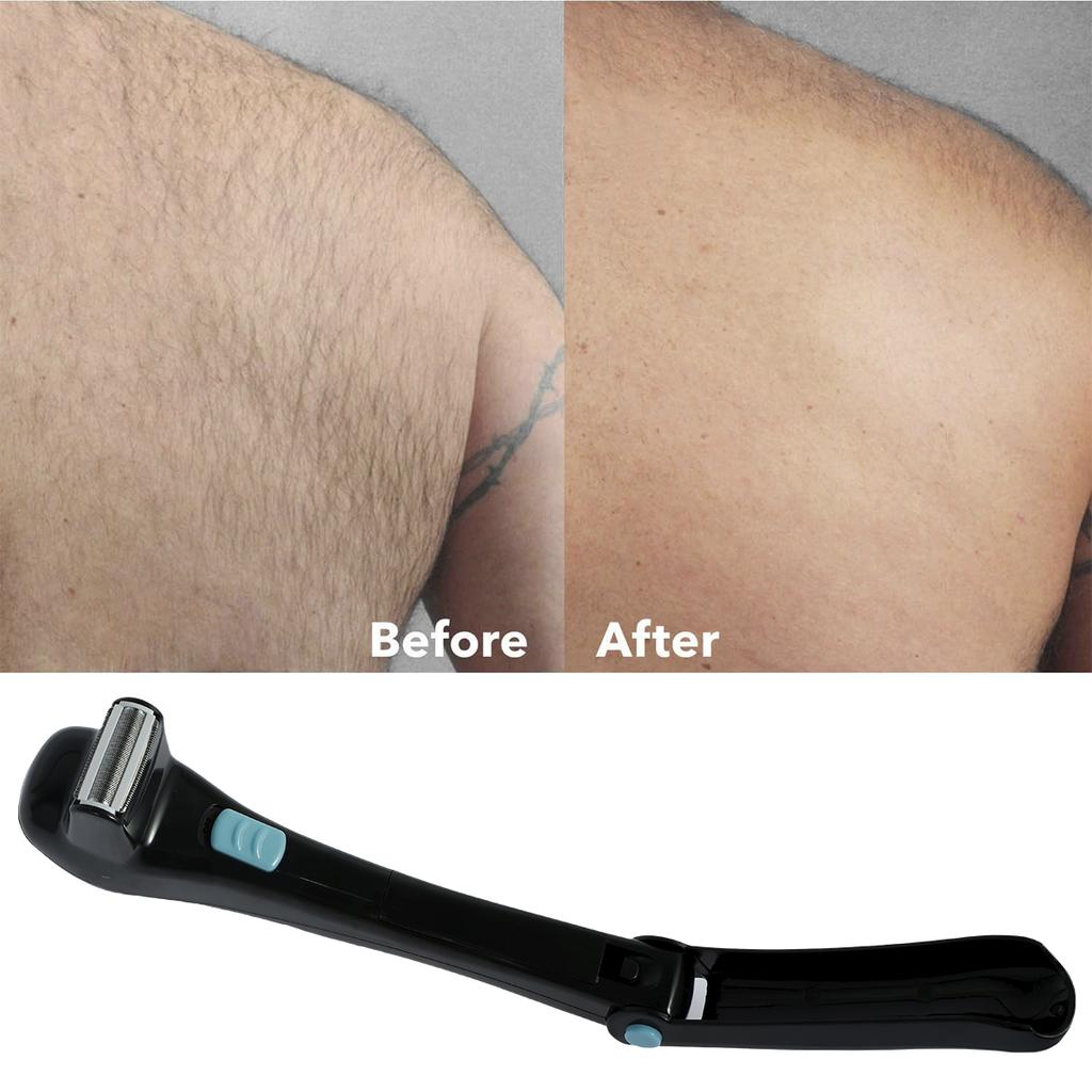 Электрическая бритва для спины 14,7 дюйма, беспроводная бритва для тела, складная бритва для спины с поворотом на 180 градусов, безболезненное удаление волос на спине, бритье