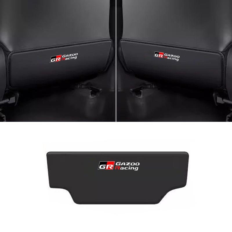 1pcs Car Seat Back Anti Kick Pad Mats Cover For Toyota GR GAZOO RACING Sport Corolla Yaris RAV CHR Camry Auris Auto Accessories