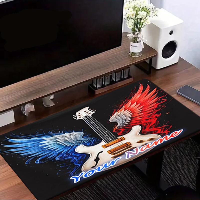 1PC Custom Name Guitar Artwork Mouse pad, keyboard and mouse desk pad, for computer notebook Birthday Gift For Any Room Or Office