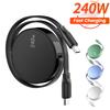 Кабель Type C - USB C PD 240 Вт, выдвижной кабель для быстрой зарядки для iPhone 16 15 14 Huawei Xiaomi Samsung, аксессуары для быстрой зарядки