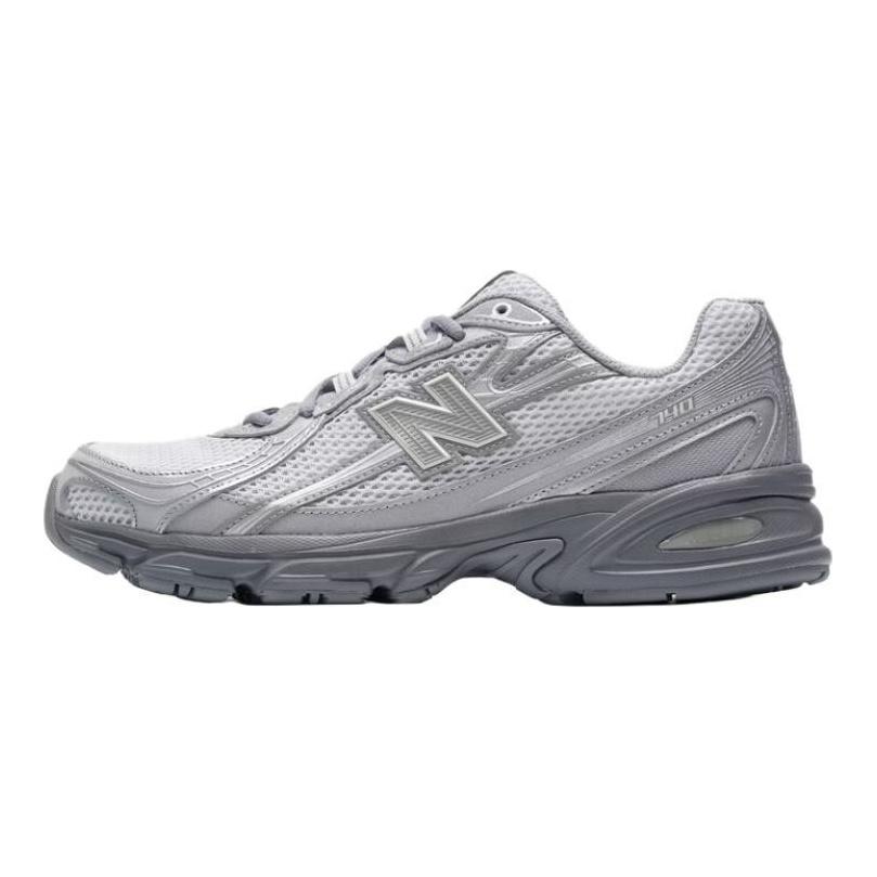 New Balance NB 740 Текстиль, Искусственная кожа Дышащие Легкие Низкие Беговые кроссовки Унисекс Белый/Светло-серый U7408PL