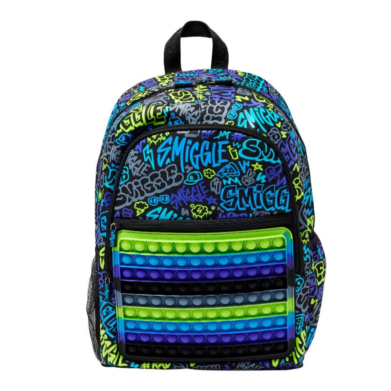Smiggle Школьный рюкзак с пузырьками для снятия стресса, большой вместимости, для детей