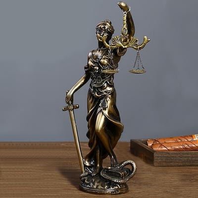 1 шт. Смоляные украшения 'Богиня Правосудия' под медь, Ретро украшения для дома, Настольные украшения, Европейский стиль, Креативные Liv