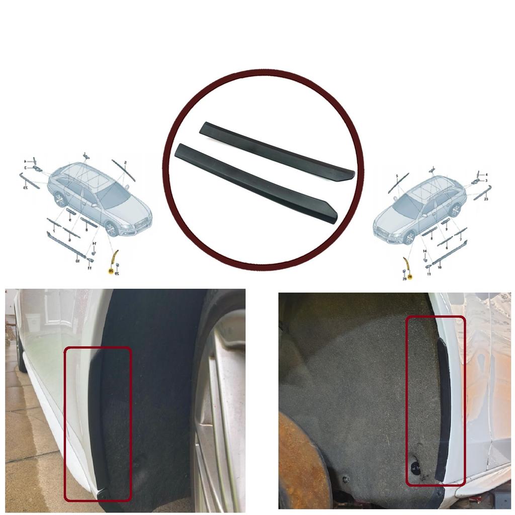 BSP1016 Fender Stone Guard Trim Mudguard Cover Chip Paint Protection Bar Front R L Side Set 8K0853823 24C for  A4 MK4 8K5 B8
