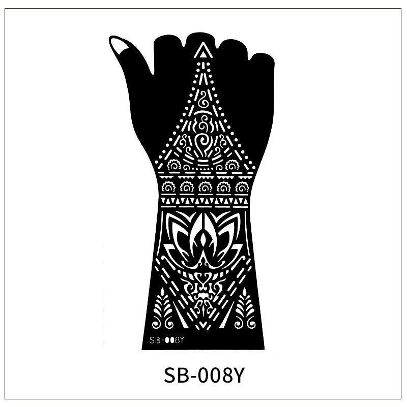 Красочный стикер Индийский полый тату-стикер Сок Струйный шаблон Сделай сам Расписной тату-стикер