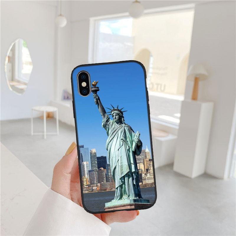 FM47 Чехол-«мягкая оболочка» Статуя Свободы для Samsung Galaxy Note 10 20 S23 S24 S25 Ultra FE Plus Edge Lite A02S A35 A07 A17