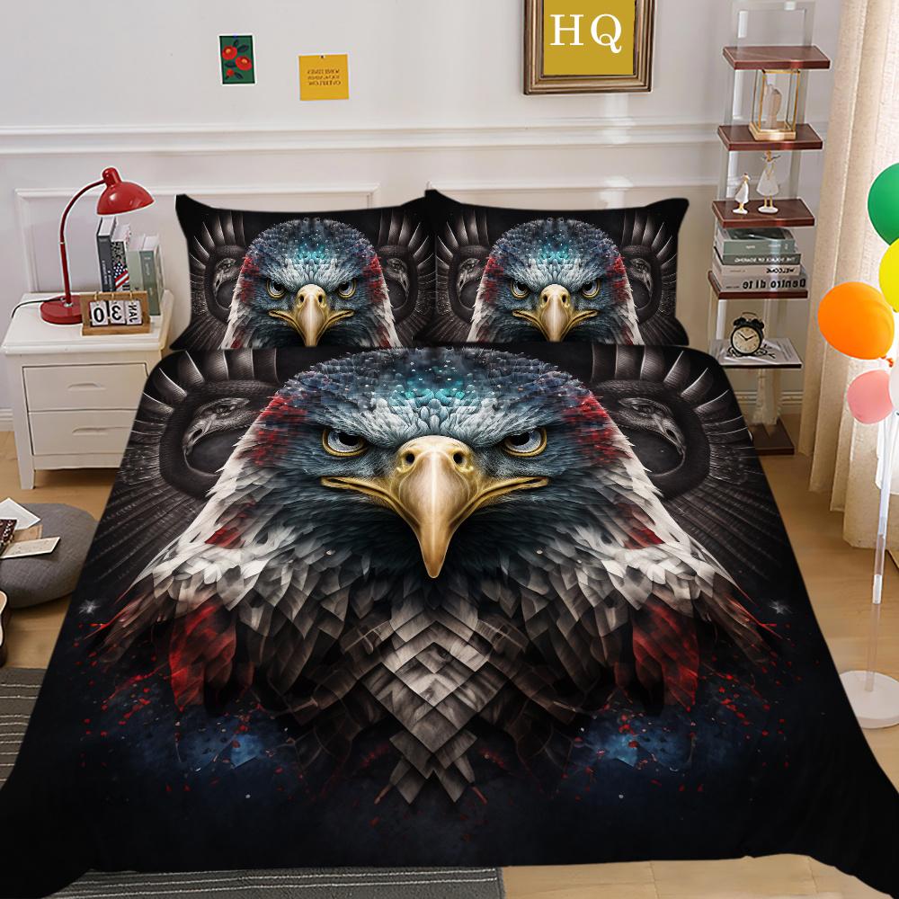 3D Printing Duvet Covers Eagle Bedding Cover King Size Home Bedding Superior Microfiber Bedroom Decor