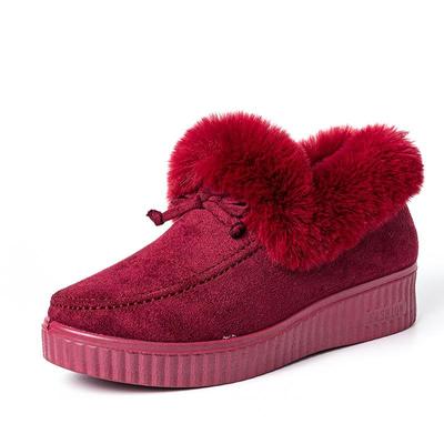 Модные женские теплые туфли на плоской подошве, плюшевые женские повседневные нескользящие женские удобные туфли на плоской подошве, женские модные новые женские сапоги