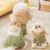 Cartoon Pet Jumpsuits Stylish Thickened Dog Costume Funny Winter Puppy Clothes  Pet Supplies