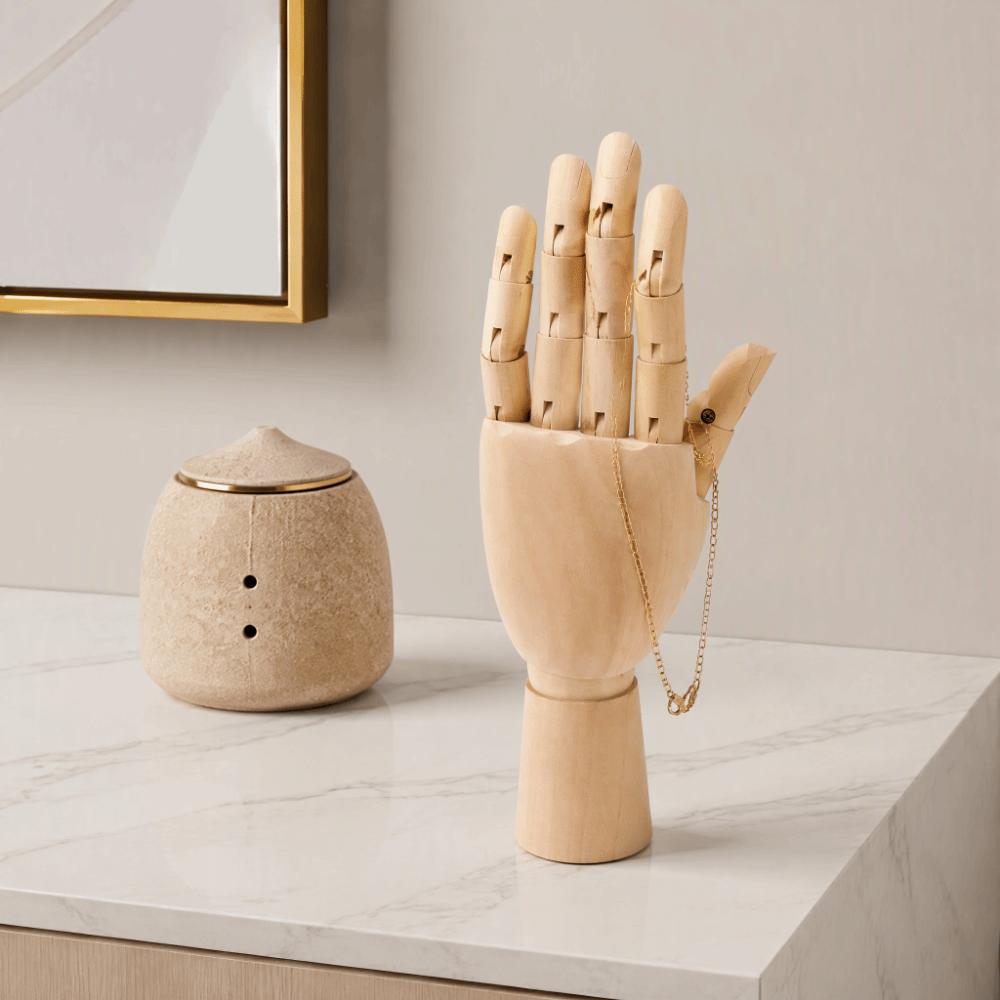 Flexible Joints Articulated Mannequin 10 Inch Left Hand Artist Drawing Model Right Hand Movable Fingers Desk Decoration Figurine