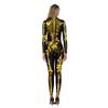 Skull Frame Print Jumpsuit, Halloween Adult Parade Costume Jumpsuit